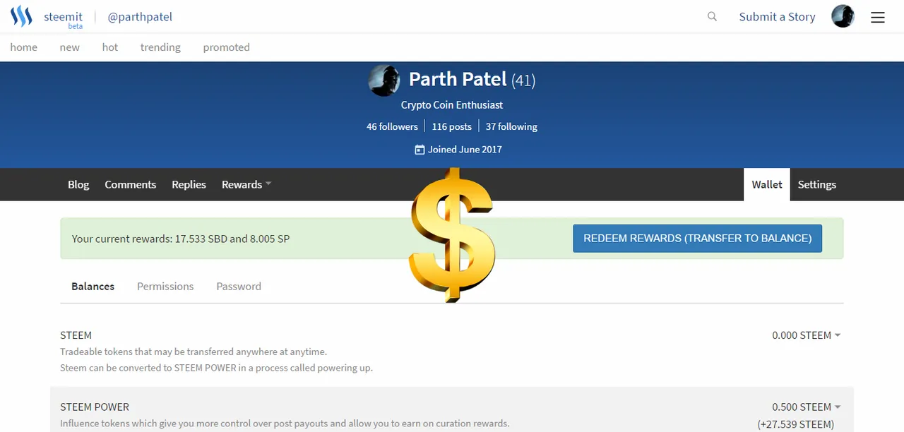 Parth Patel   parthpatel  — Steemit - Payout 1