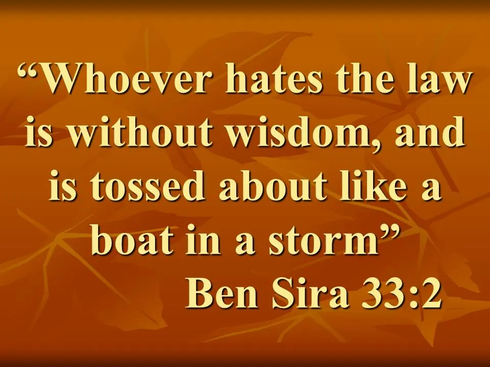 The path of the fool. Whoever hates the law is without wisdom, and is tossed about like a boat in a storm. Ben Sira 33,2.jpg