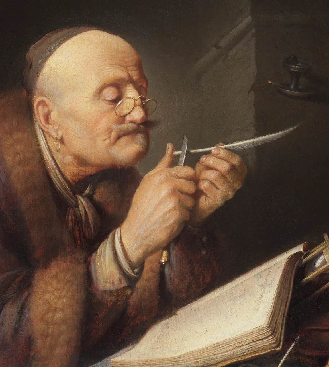 Gerrit_Dou__Scholar_sharpening_a_quill_pen.jpg