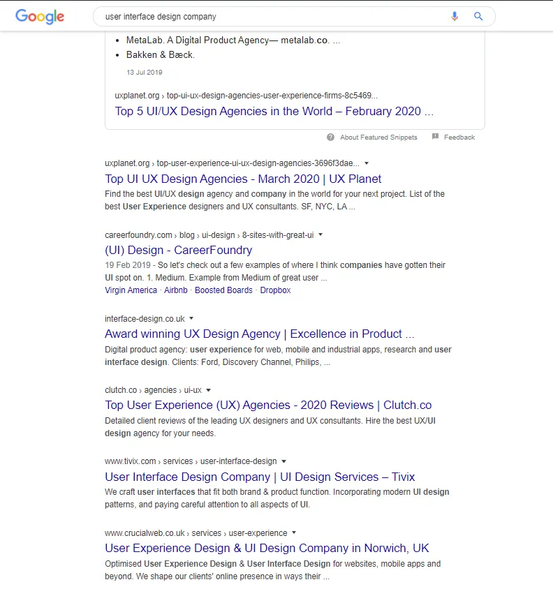 crucial web google rank 8th march 2020