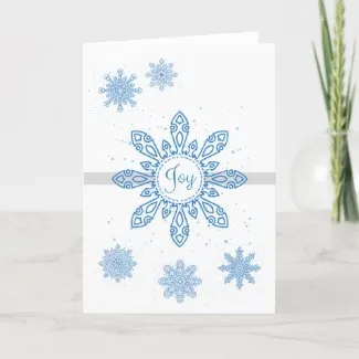 "Joy" Snowflake Christmas Card