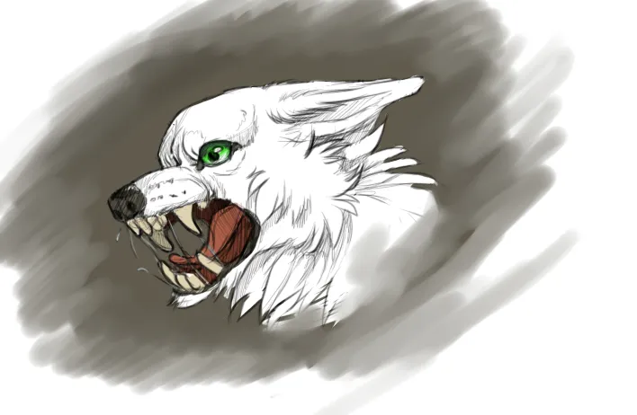 Snarling peanut wolf doodle.jpg