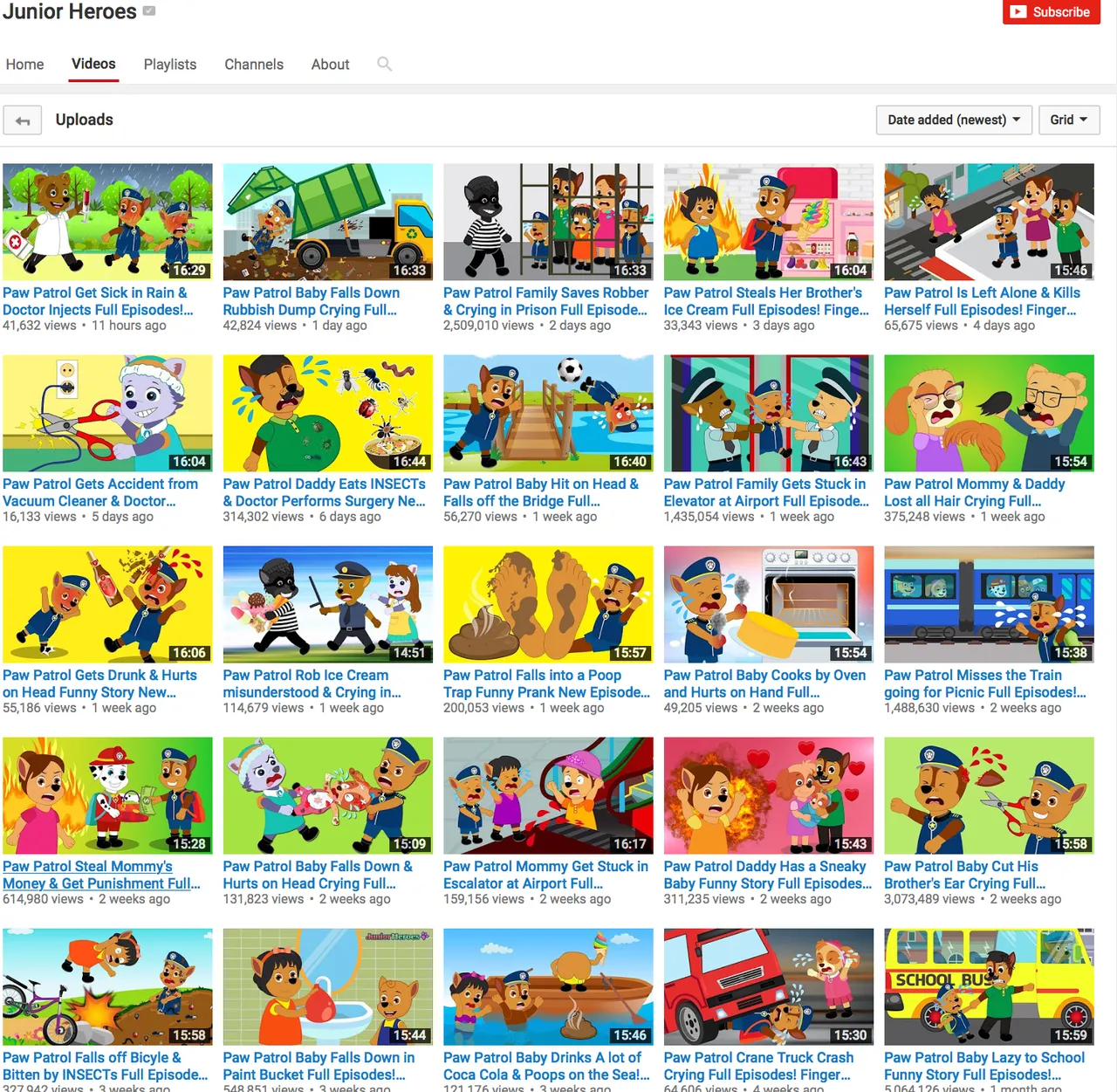 JuniorHeroes-SSyoutubeSSvideolist.png