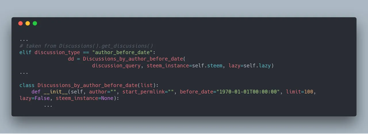 Code example