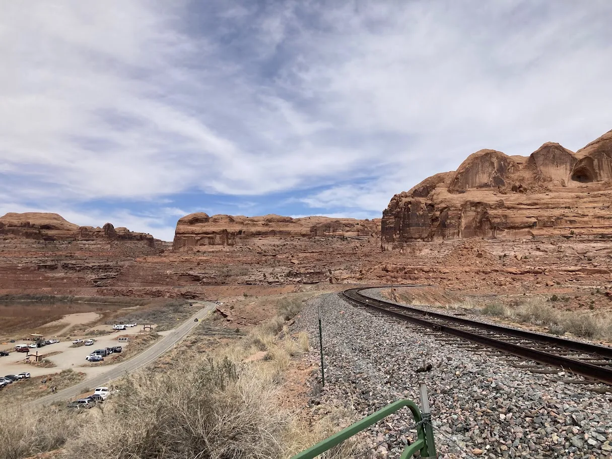 The majestic view along the Corona Arch Trailhead