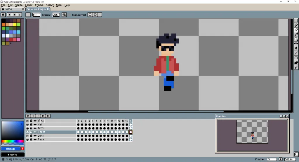 Pixel Art Tutorial - Super tiny smooth animation