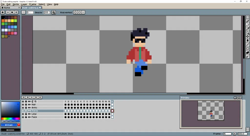 Pixel Art Tutorial - Super tiny smooth animation