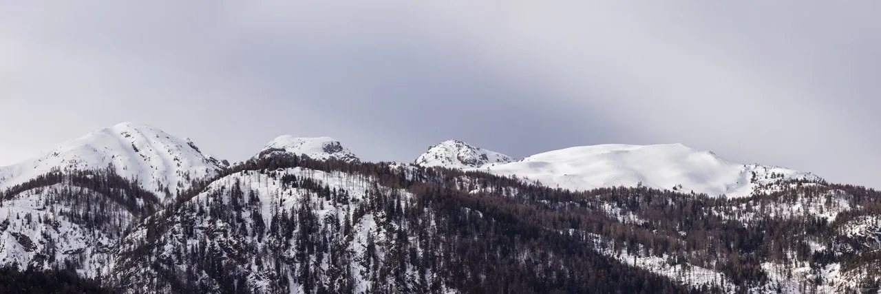 Panorama - Snow caped Mountain Hochstadel (January 2021)