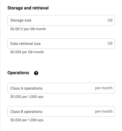 Storage Pricing
