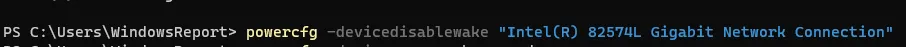 disablewake