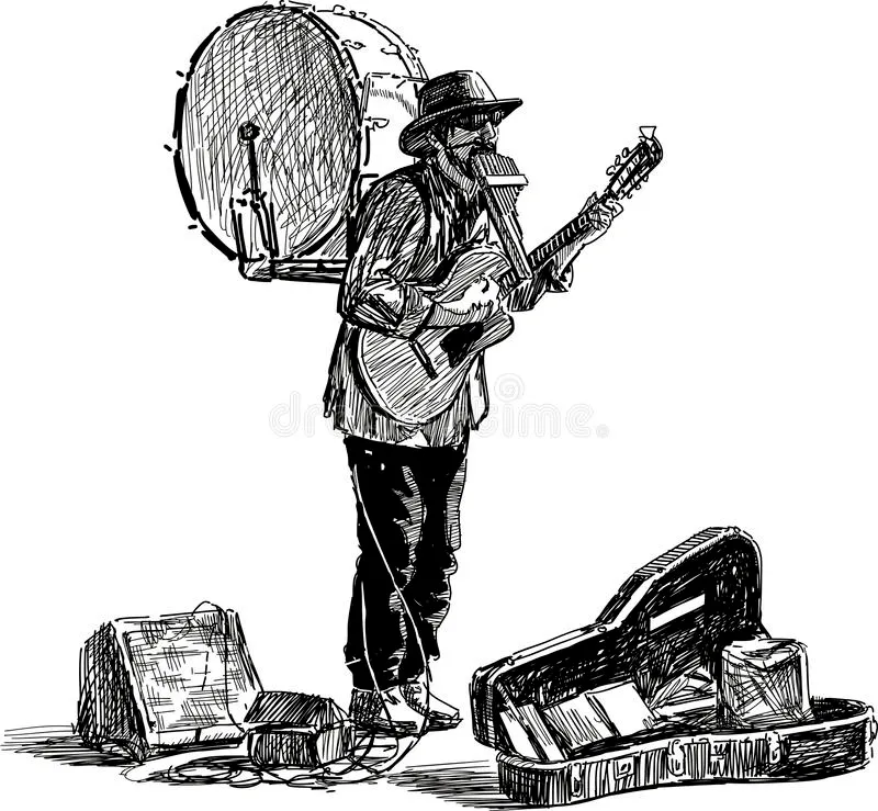 one_man_band_vector_sketch_busker_playing_street_several_musical_instruments_40038230.jpg
