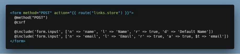Using the components in a form