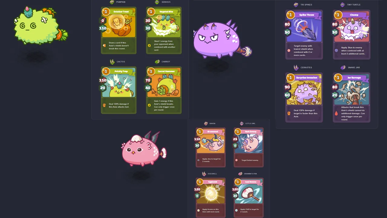 Axie Infinity Ultimate Gameplay Guide - Starter Team Examples Plant Reptile and Bird.png