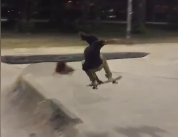 Indy Grab jumping off the quarter
