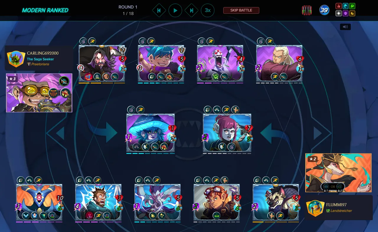Click on the picture to replay the battle