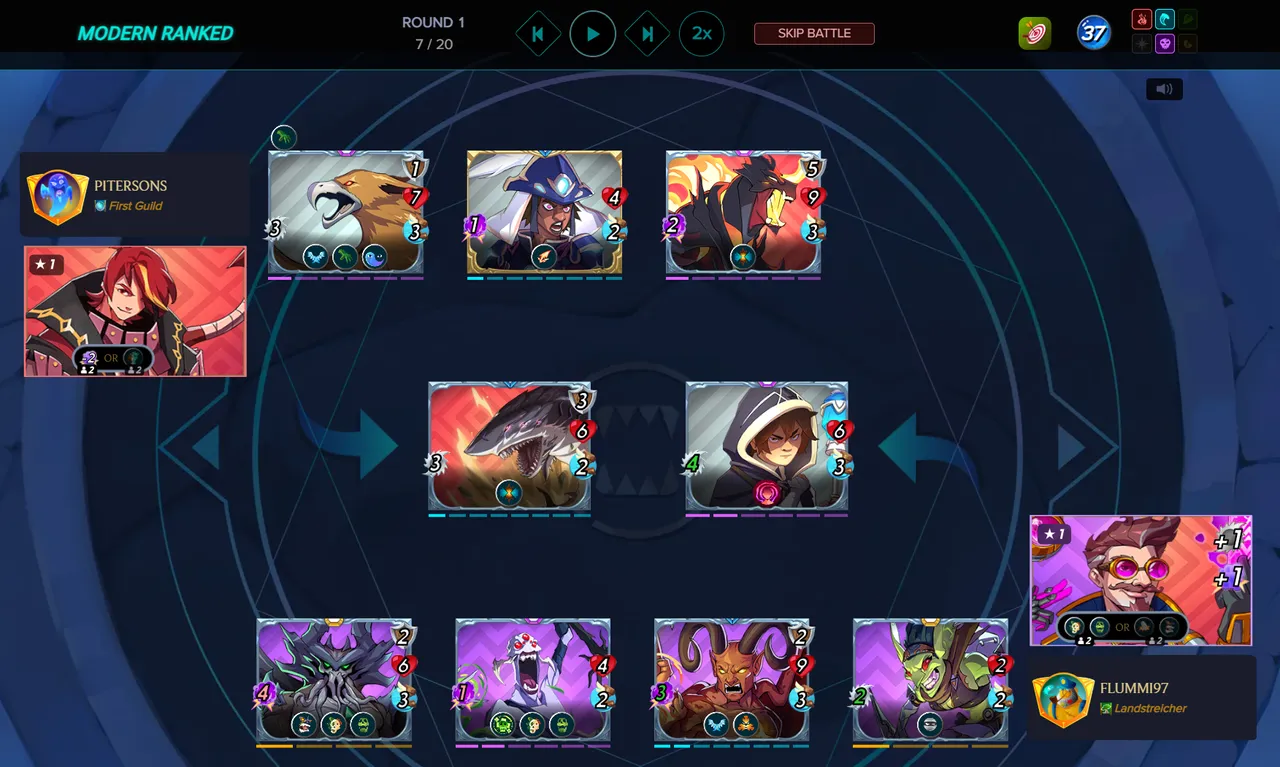 Click on the picture to replay the battle
