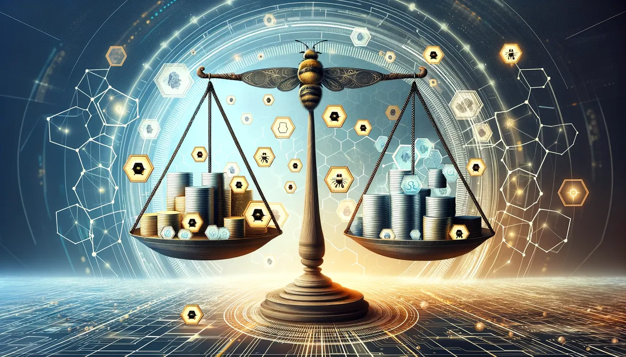 DALL·E 2024-01-28 11.33.37 - A conceptual digital illustration encapsulating the overall theme of the blog post on Hive Power and Resource Credits. The image should depict a balan.png