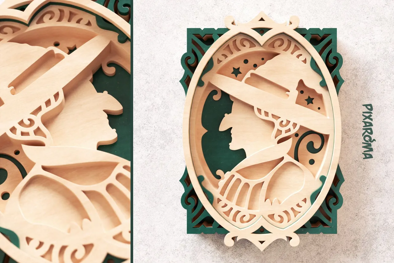 7 Witch Portrait 3D Layered SVG Cut File Preview 3.jpg