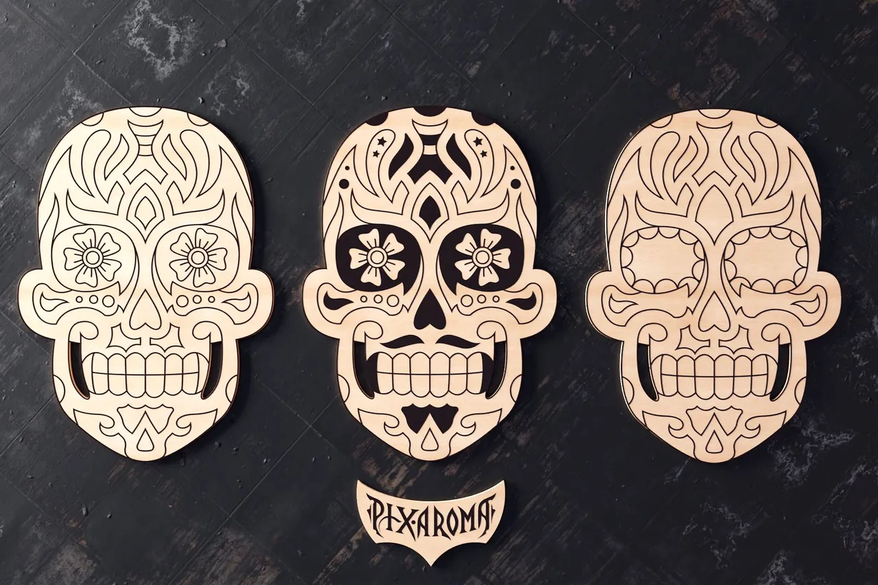 Sugar Skull 3D Layered Cut File Preview 6.jpg