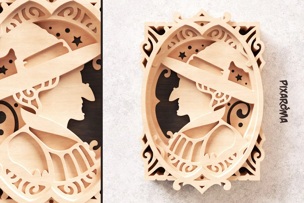 4 Witch Portrait 3D Layered SVG Cut File Preview 3.jpg