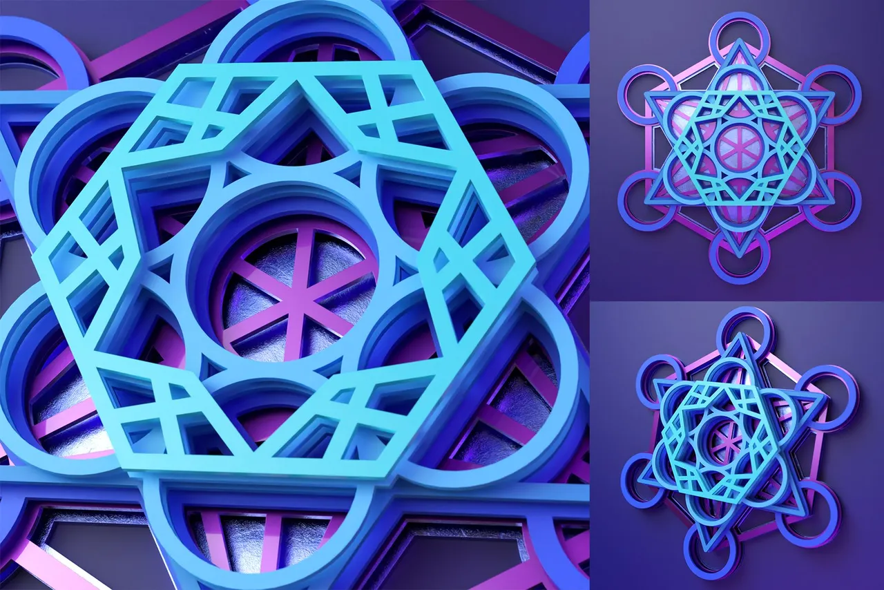 2 Metatron's Cube 3D Layered SVG Cut File Preview 2.jpg