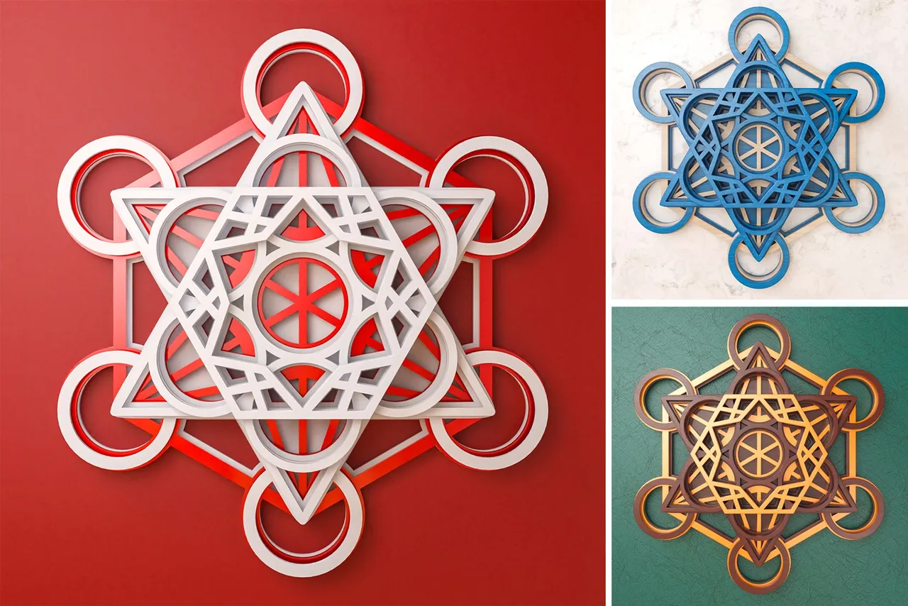 7 Metatron's Cube 3D Layered SVG Cut File Preview 7.jpg