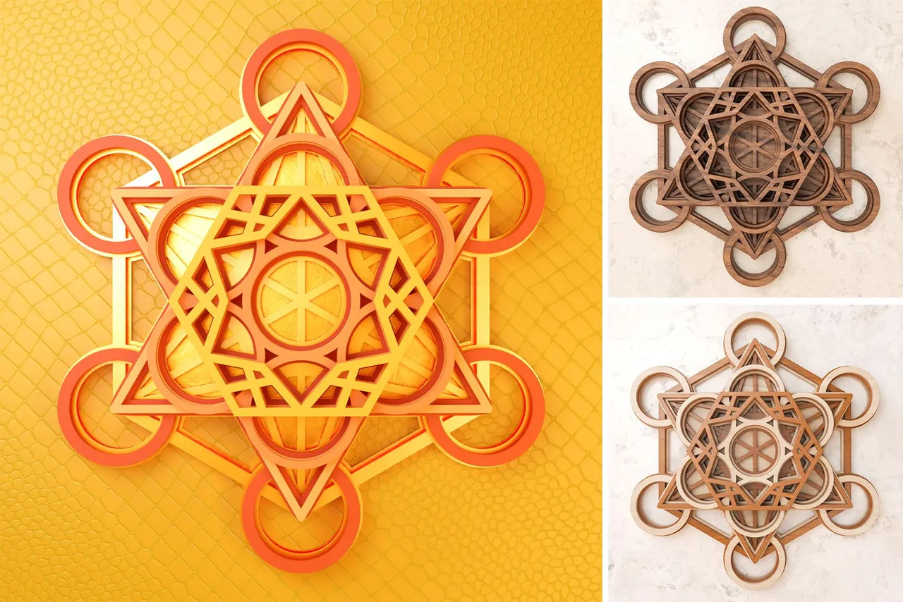 5 Metatron's Cube 3D Layered SVG Cut File Preview 5.jpg