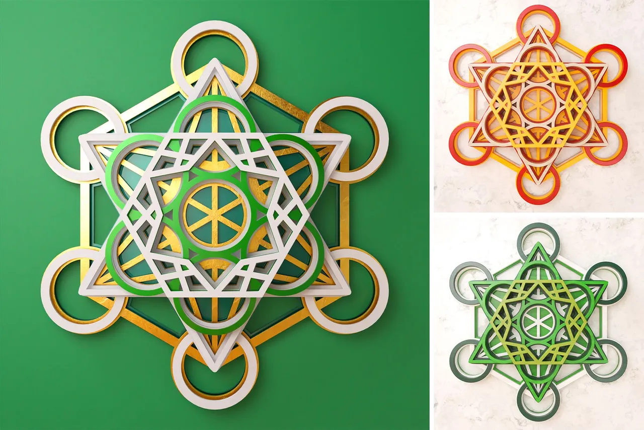 4 Metatron's Cube 3D Layered SVG Cut File Preview 4.jpg