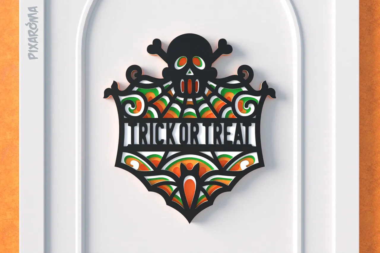 5 Halloween Signs 3D Layered SVG Cut File Preview 4.jpg