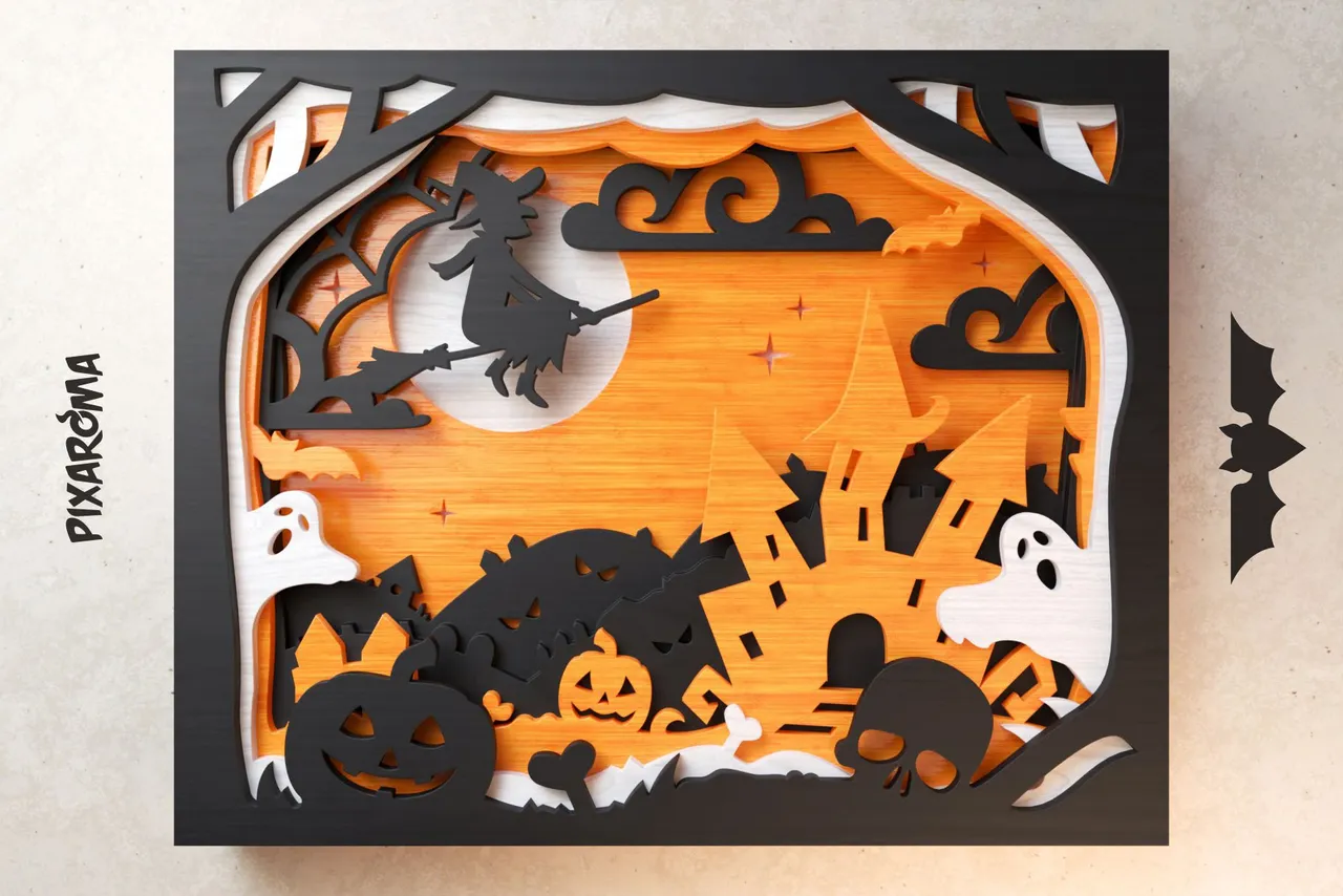 9 Halloween Shadowbox 3D Layered SVG Cut File Preview.jpg