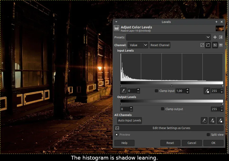 Histogram - Shadow leaning