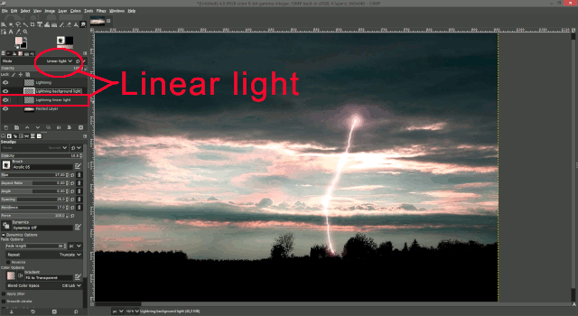 Example photo - Linear light layer
