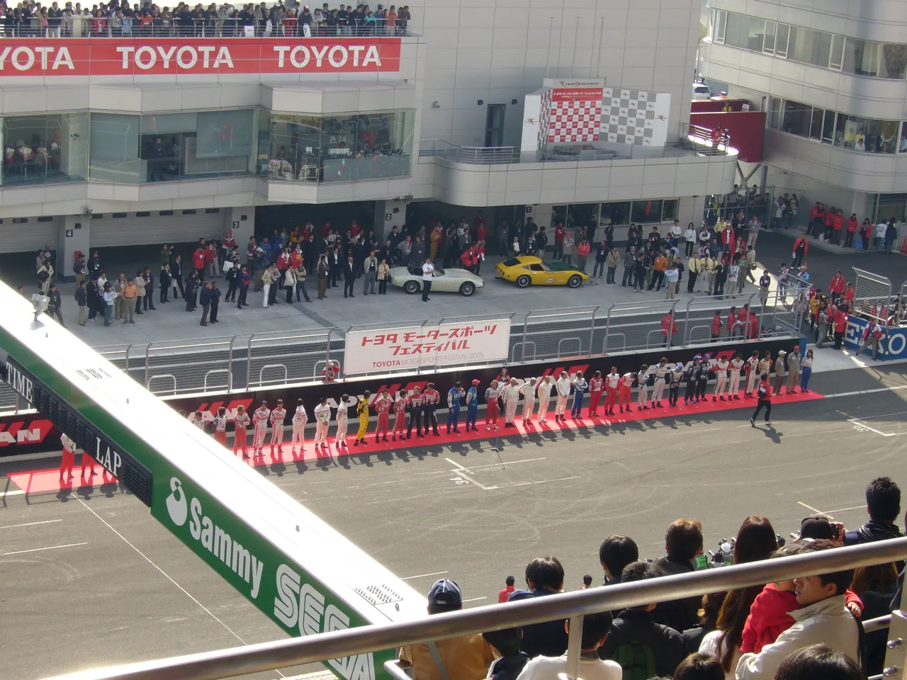 227 - Paying honor to all of the drivers of the Festival.  Many of these guys are retired now, so it was a true honor to see them at their title-sponsor company's home track.