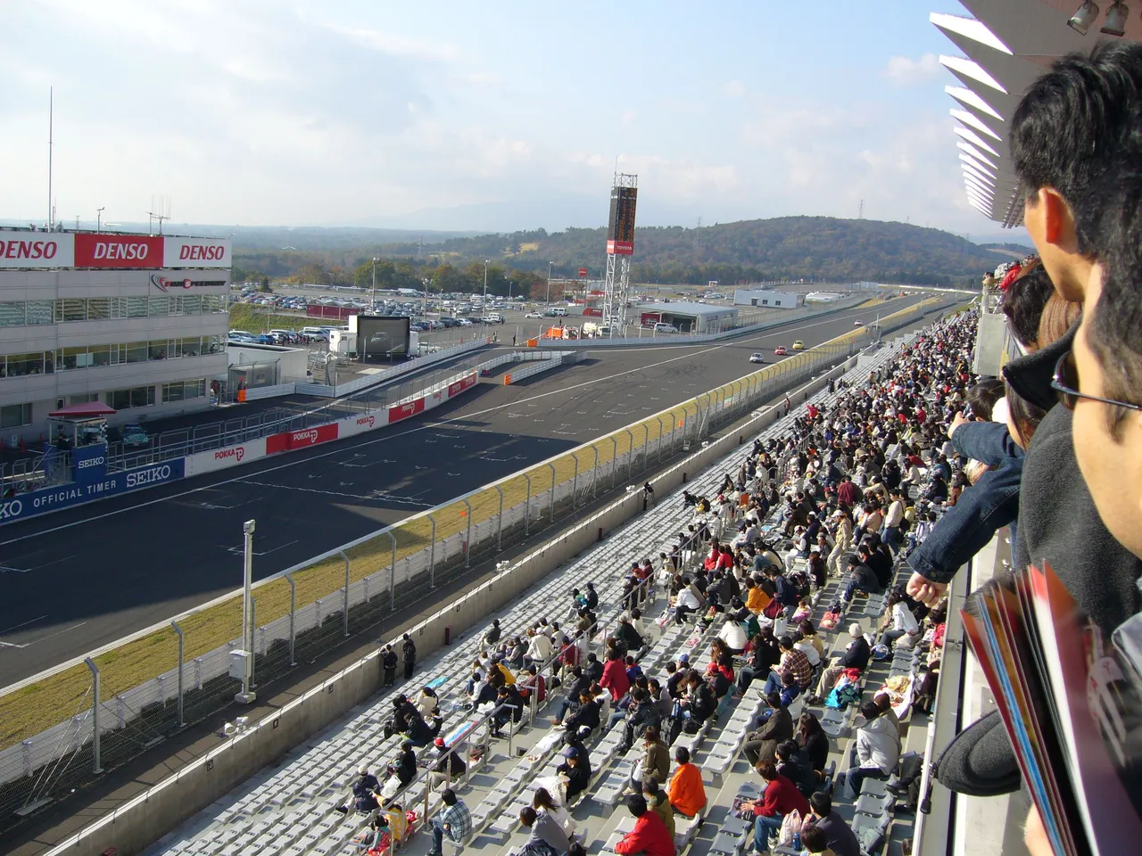 219 - My co-workers watching the race.  The taller one is the guy who worked on the LF-A.