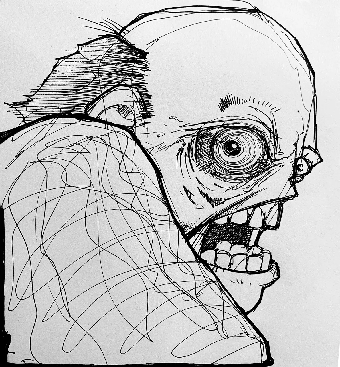 ink drawing called WTF U WANT