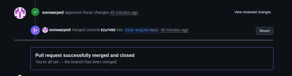Approved, Merged, and Closed. Doing a little dance!