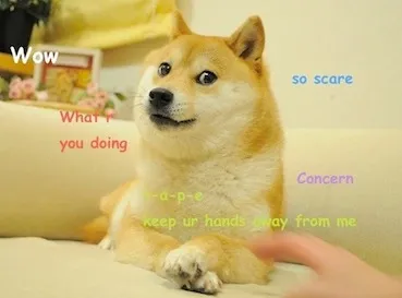 The original "Doge" inner monologue image