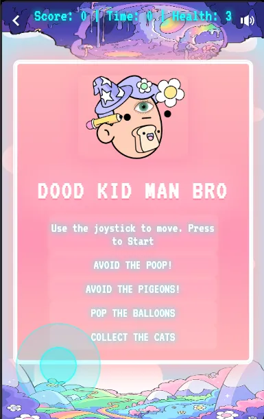 the title screen of my game