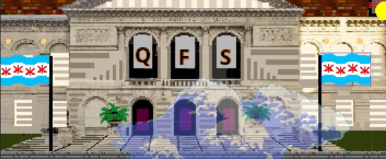 quantum financial system building. this is actually the art institute of chicago