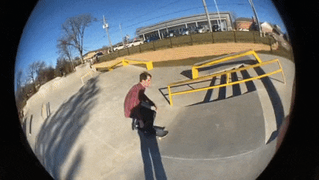 zack goulet bigflip up the euro gap at deerfield skatepark in Illinois.