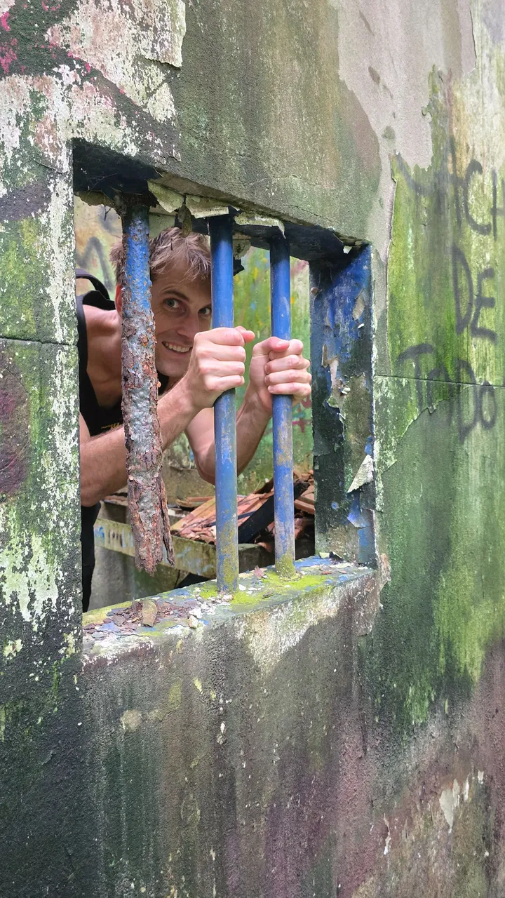 one window had bars in it