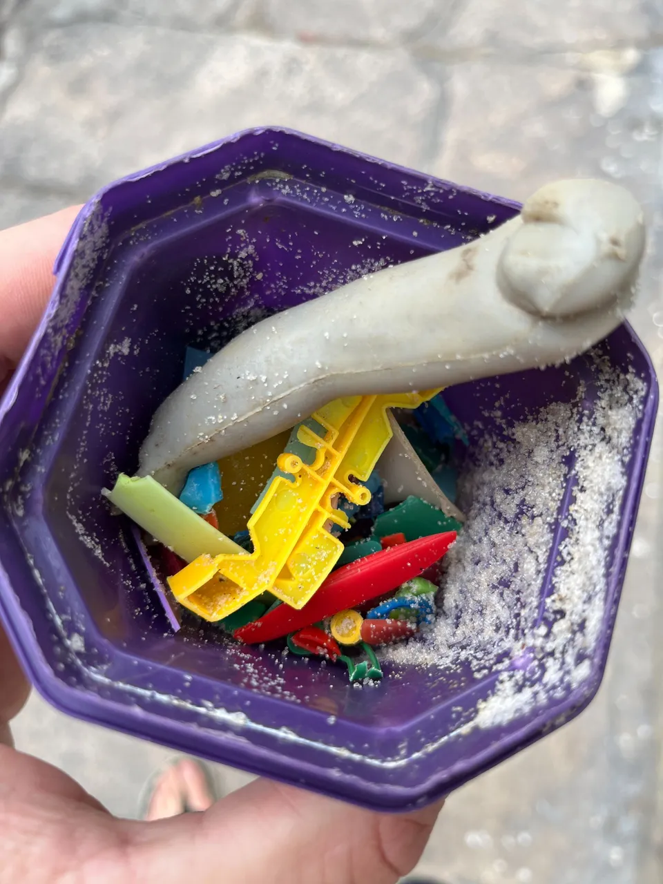 i also found the purple container that i put the pieces in