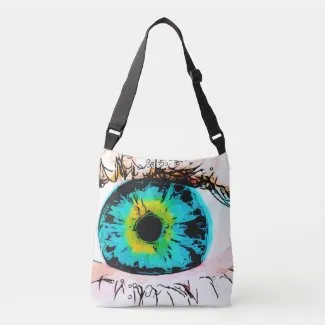 Eyeball tote SeaGreen EYE C U