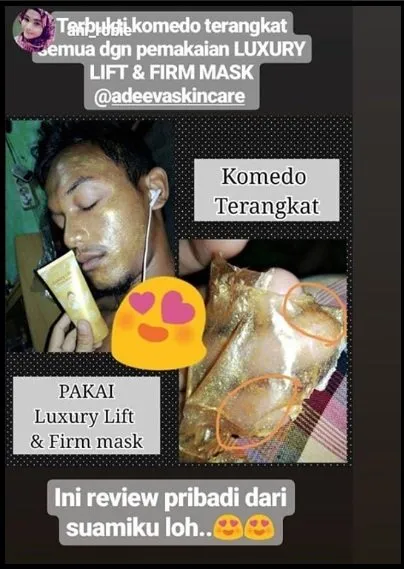 testimoni adeeva skincare luxury lift firm peel terbaru