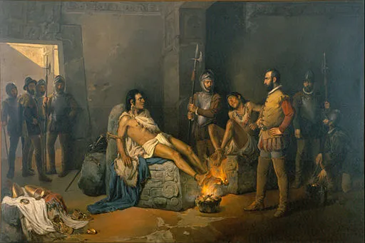 Leandro Izaguirre - The Torture of Cuauhtémoc - Google Art Project