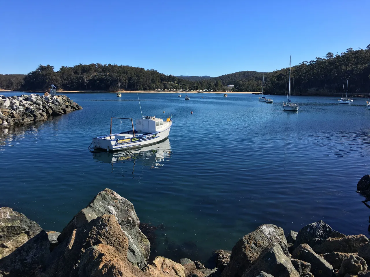 Looking Across Quarantine Bay Towards Eden Beachfront Holiday Park