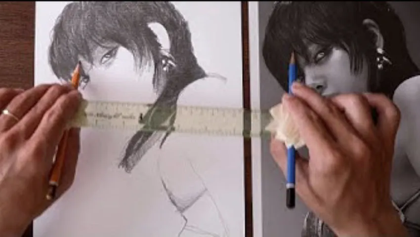 Just tie two pencils to a ruler and you can draw with great precision