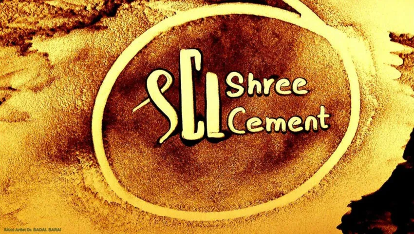 Corporate Logo Sand Art , Shree Cement company Logo Sand Art
