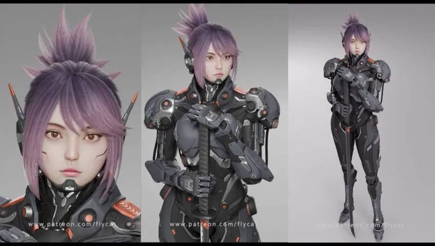 Blender 4.0 Modeling - Robot Girl Creation