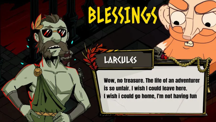 Larry gets a blessing in 5e D&D (pg 228 dmg)